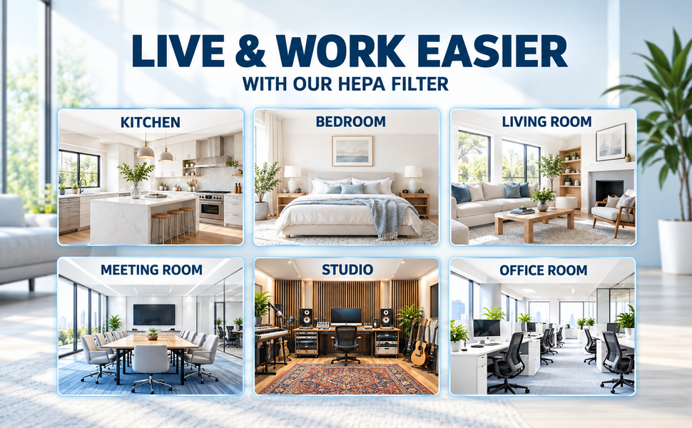 Ideal for kitchens, bedrooms, living rooms, offices, meeting rooms, and studios.