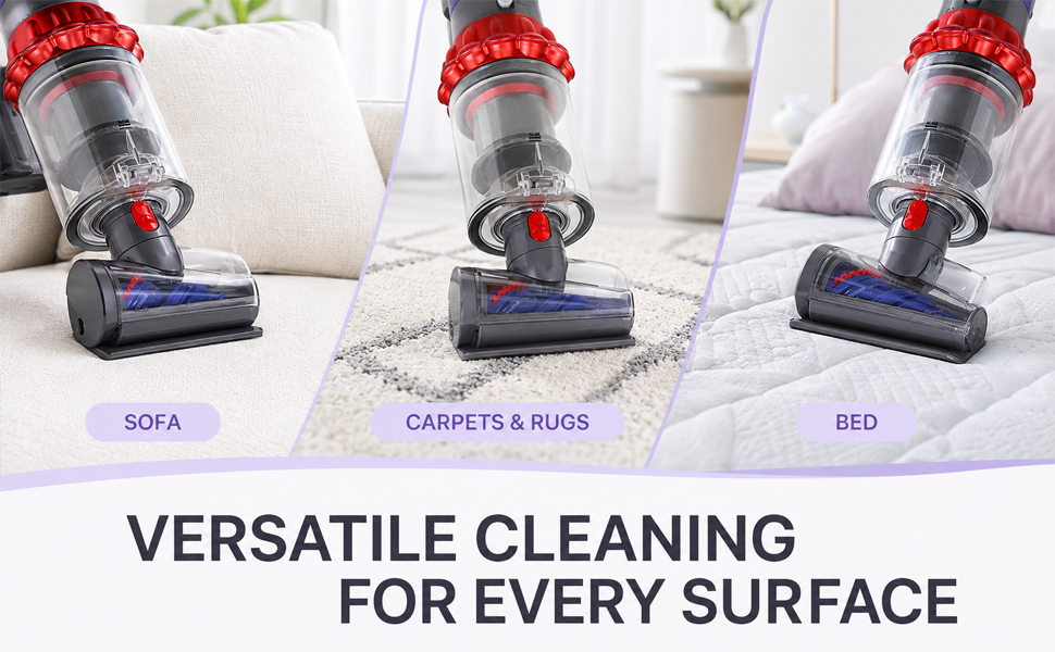 Sofa cleaning attachment; couch cushion brush; pet hair removal tool for Dyson