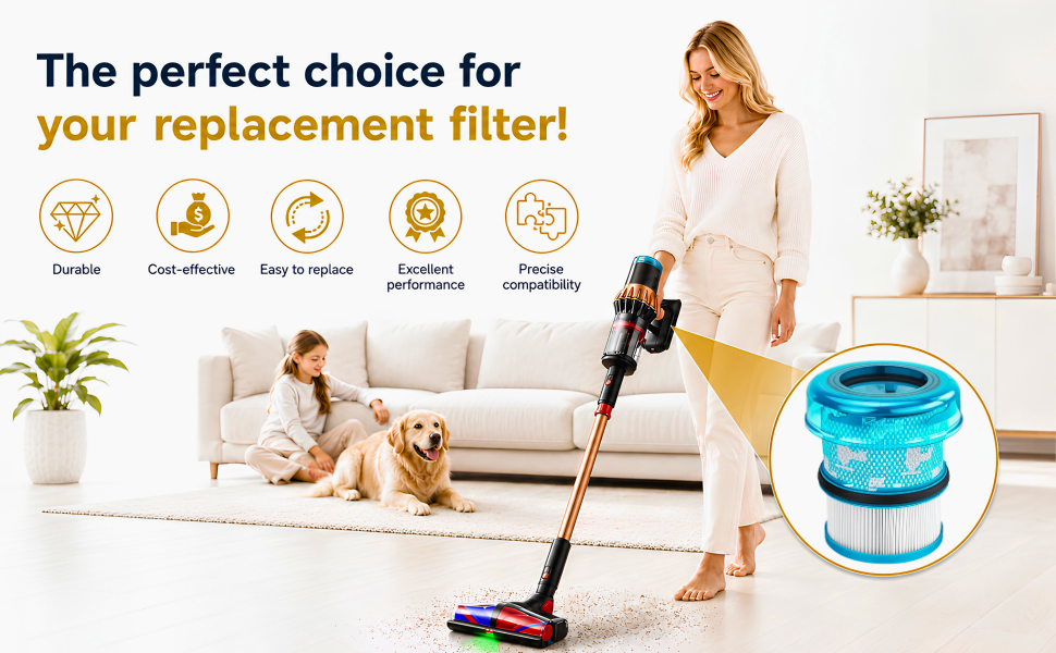 Dyson V16 replacement filter;pet hair filter;vacuum filter accessories;secure fit